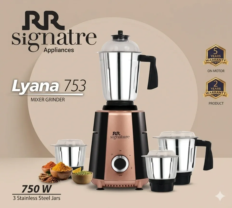 [RRSIG-LYANA-753-750W] RR Signature 750W Mixer Grinder Lyana 753
