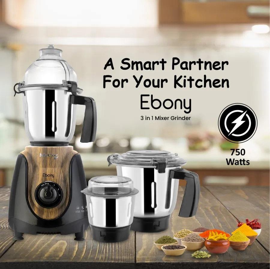 [MCC-MIX-GRI] McCoy Mixer Grinder -Ebony BLK